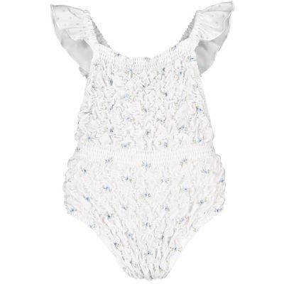 Blue Blossoms Frilled Swimsuit