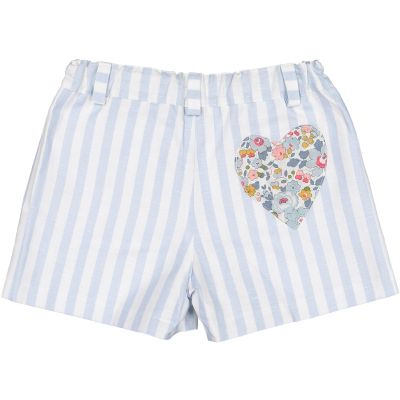 Liberty Blue Hearts Pocket Shorts -8T