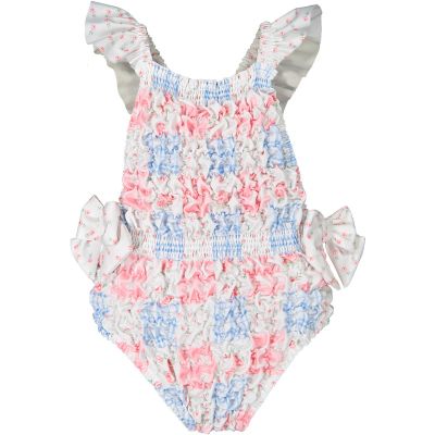 Patchwork Frilled Swimsuit