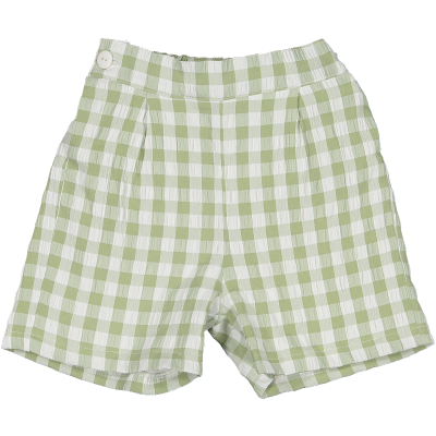 Green Check  Boy Shorts
