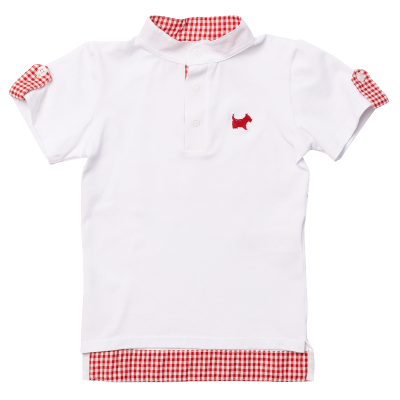 Red Logo Boy Polo