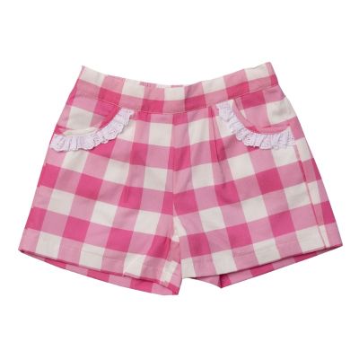 Pink Jam Buffalo Check Girl Shorts