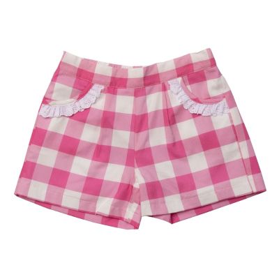 Pink Jam Buffalo Check Girl Shorts
