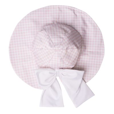 Retro Flowers Gingham Lycra Sunny Hat