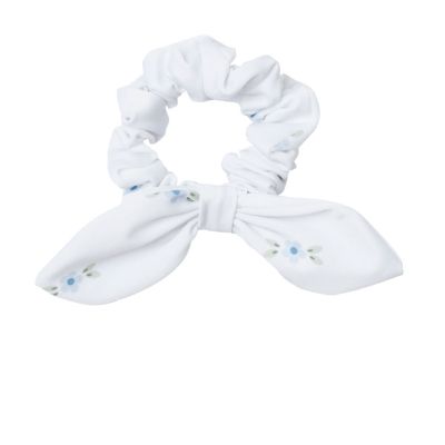 Blue Blossoms Lycra Scrunchie