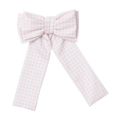 Retro Flowers Gingham Lycra Big Hair Clip