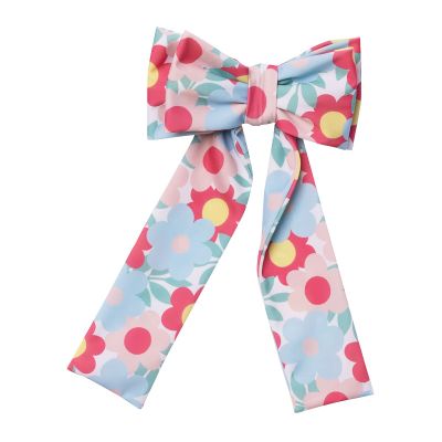 Retro Flowers Lycra Big Hair Clip