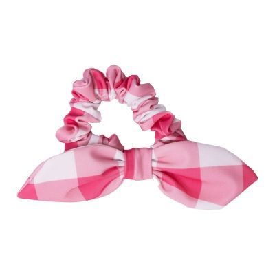 Pink Jam Buffalo Check Lycra Scrunchie