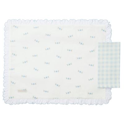 Blue Blossoms Set of One Placemat & Napkins