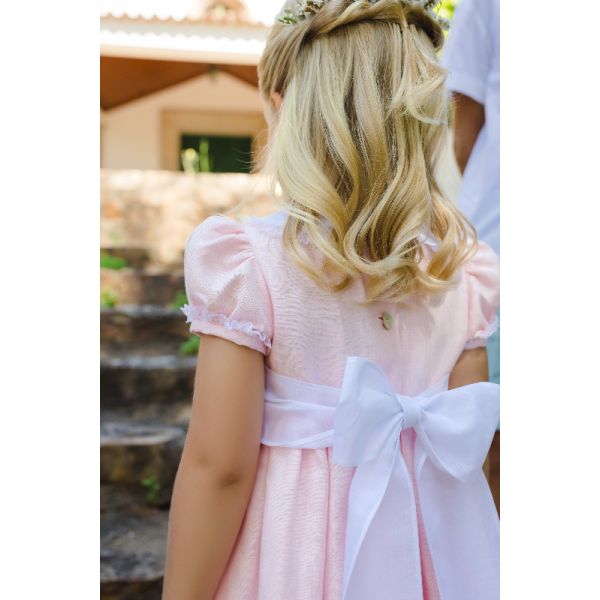 Linen Pink Classic Dress