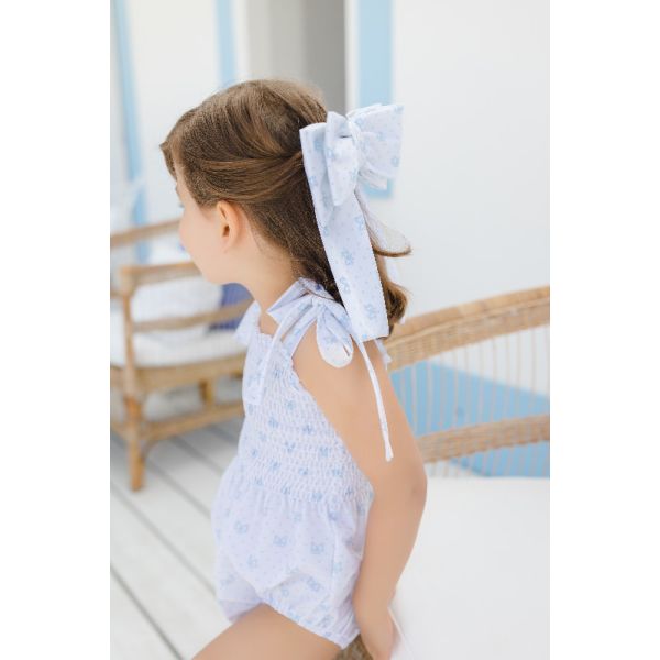 Blue Bows Smocked Swimsuit