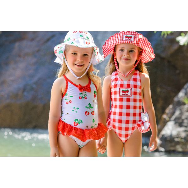Berries and Bees Gingham Swimsuit