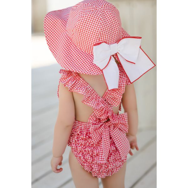 Red Gingham Sunny Hat