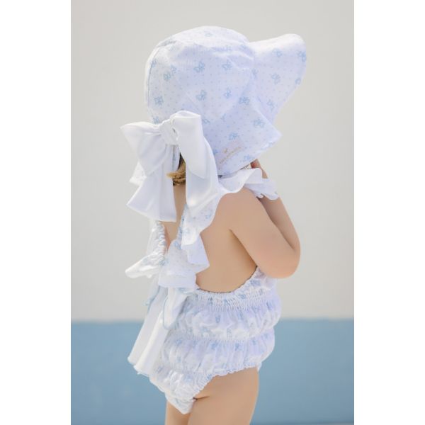 Blue Bows Frilled Swimsuit