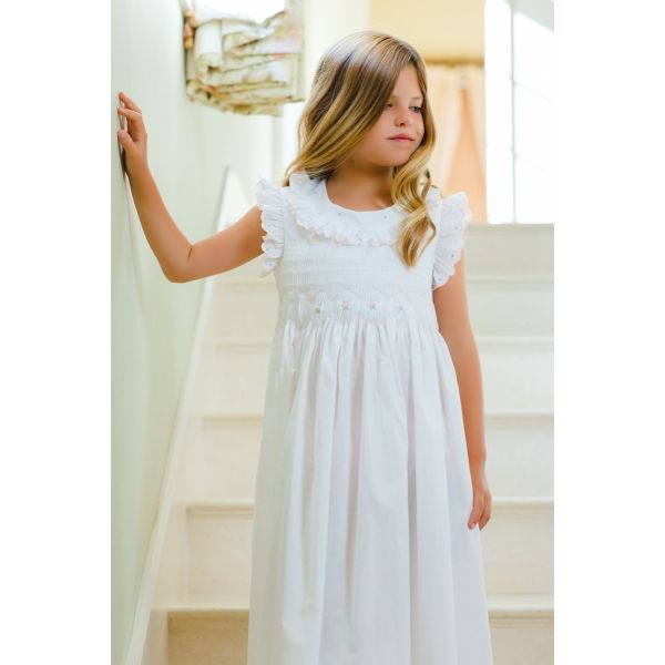 White Smocked Nightgown
