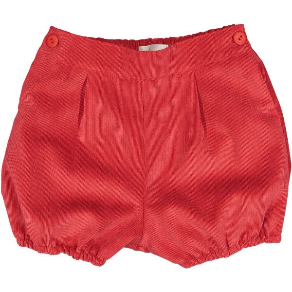 Red Corduroy Baby Boy Shorts
