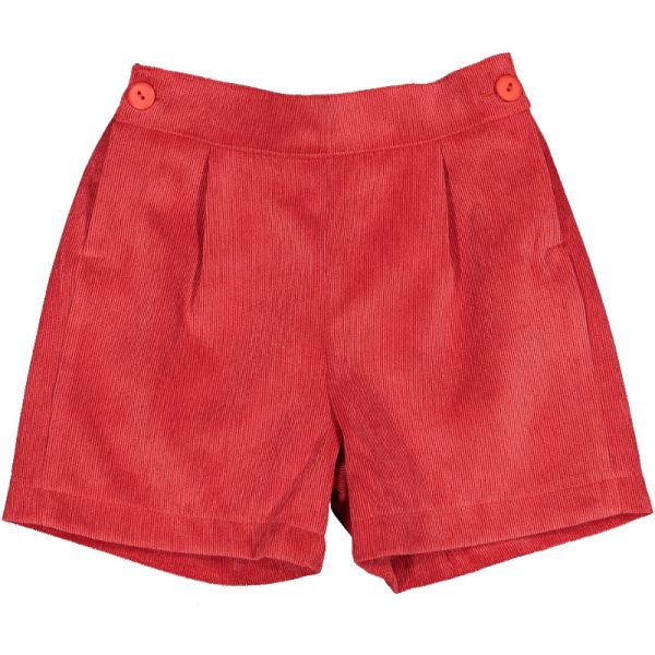 Red Corduroy Shorts