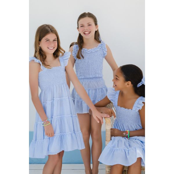  Maryland Blue Seersucker Dress