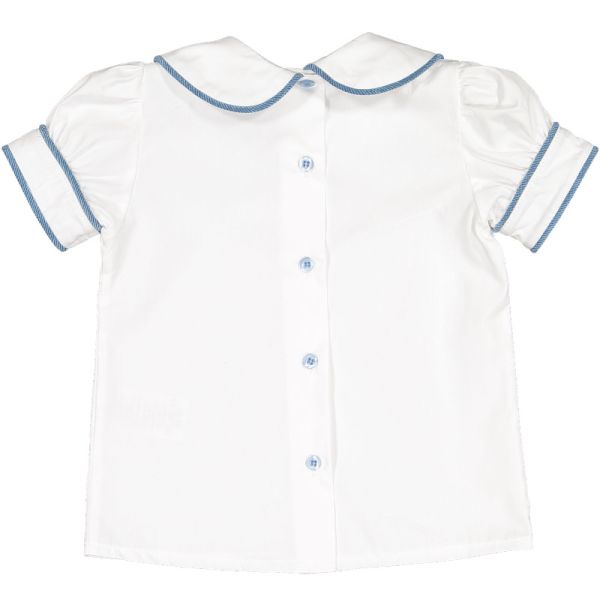 Royal Blue Trim Baby Boy Shirt