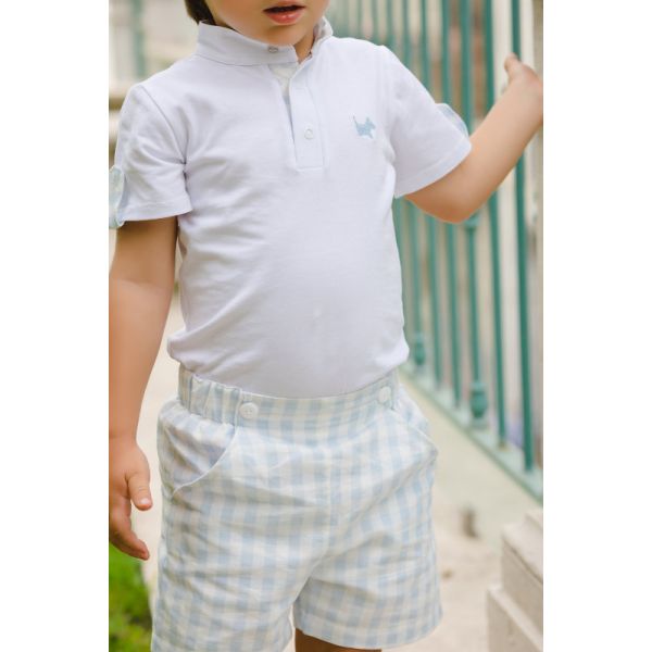 Blue Gingham Boy Shorts