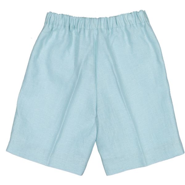 Linen Turquoise Boy Shorts