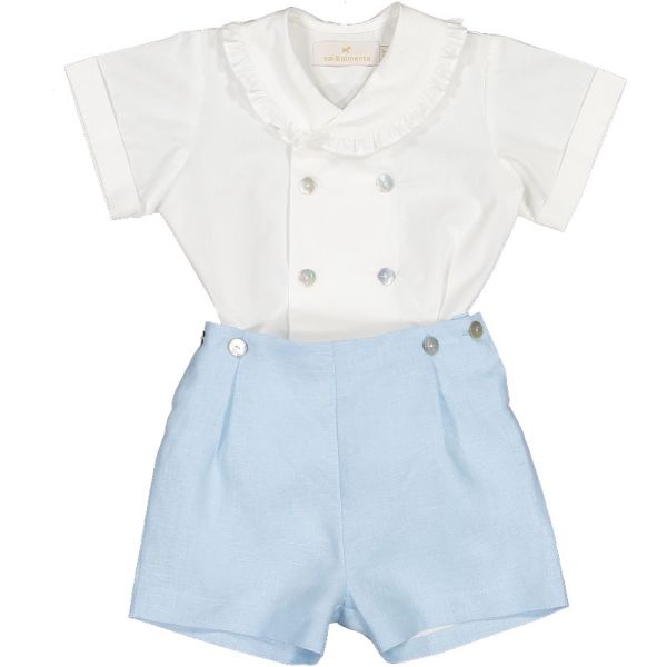 Linen Blue Baby Set