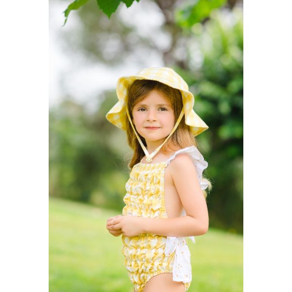 Honey Bees Frilled Cotton Swimsuit