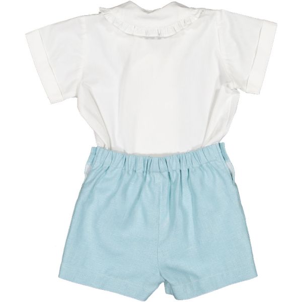 Linen Turquoise Baby Set
