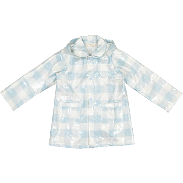 Blue Gingham Raincoat
