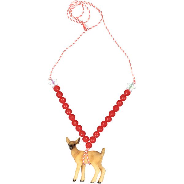 Bambi Red Necklace White Star