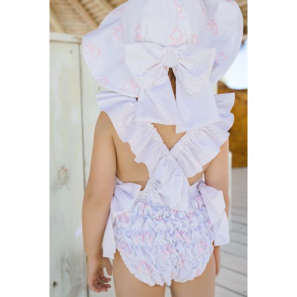 Pink Bows Frilled Swimsuit