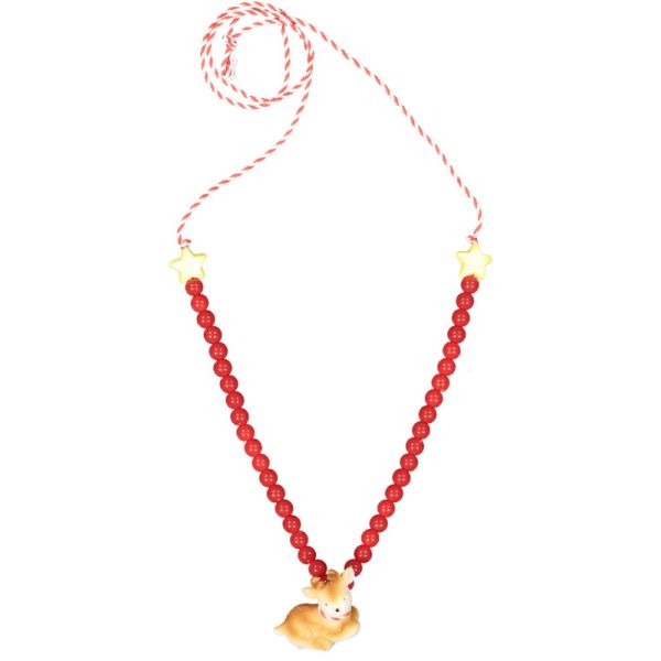 Bambi Red Necklace Yellow Star