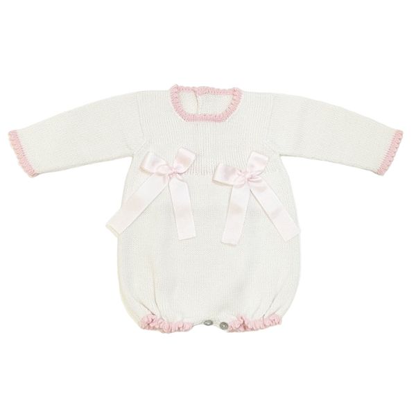 Newborn Pink Bows Romper