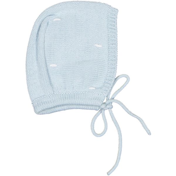Newborn Blue Knit Romper & Baby Bonnet
