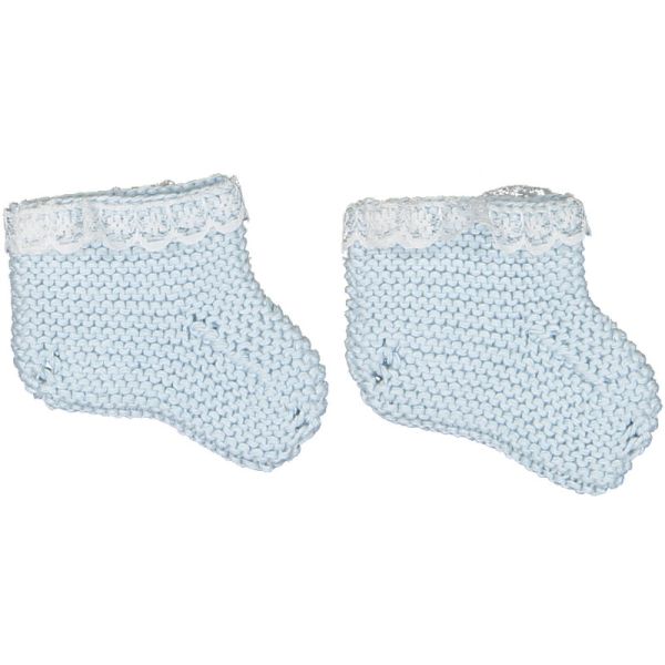 Blue Knit Baby Shoes
