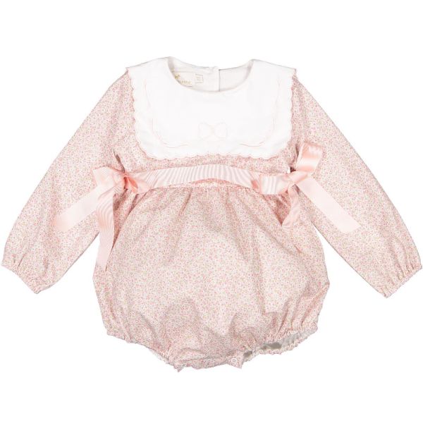  Pink Candy Floral Romper