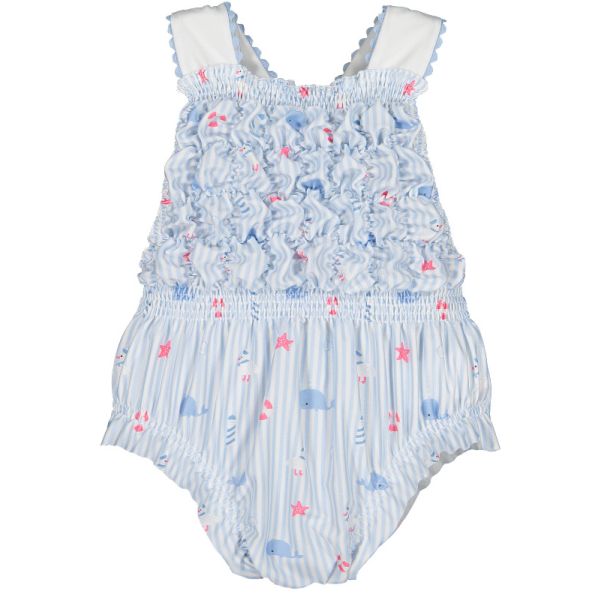  Nautical Frilled Swimsuit