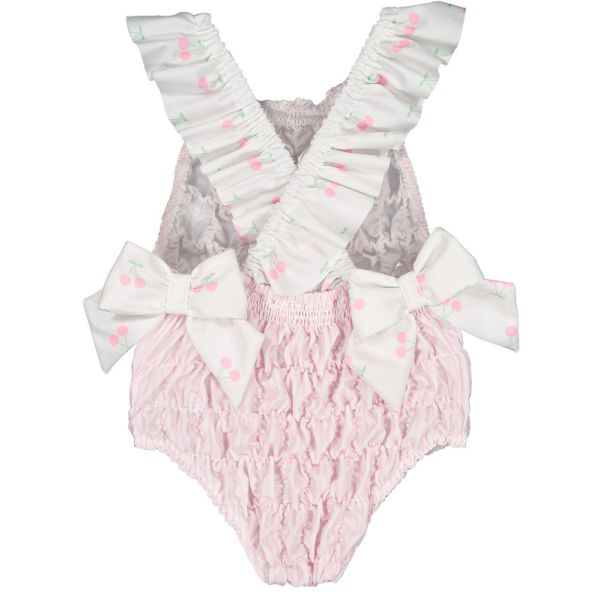 Pink Cherries Frilled Swimsuit