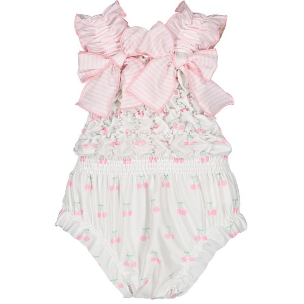 Pink Cherries Frilled Swimsuit 2