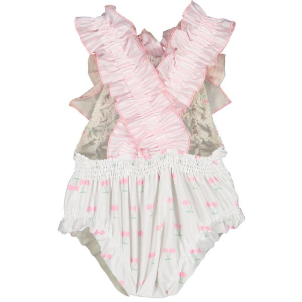 Pink Cherries Frilled Swimsuit 2