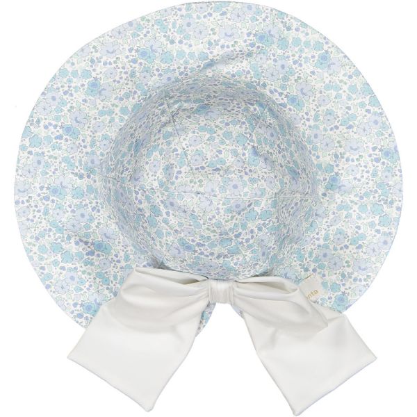  Blue Ditsy Floral Lycra Sunny Hat