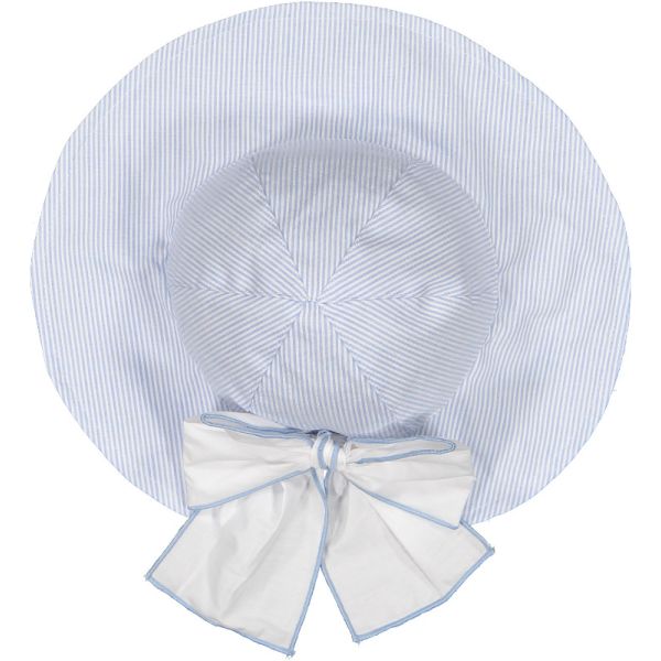 Blue Seersucker Sunny Hat