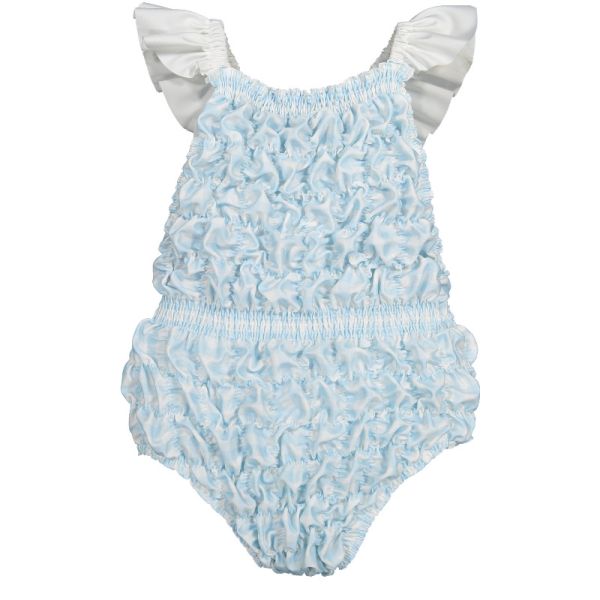 Gingham Blue Frilled Swimsuit