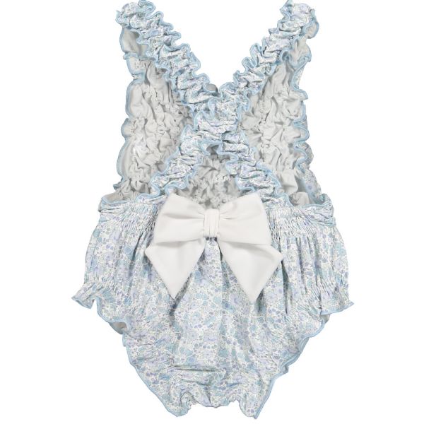 Blue Ditsy Floral Frilled Swimsuit