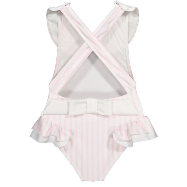  Stripes Pink Collared Swimsuit