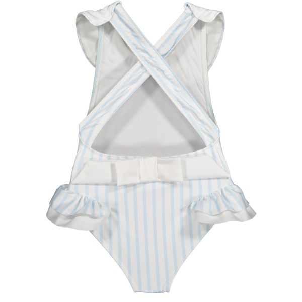 Stripes Blue Collared Swimsuit