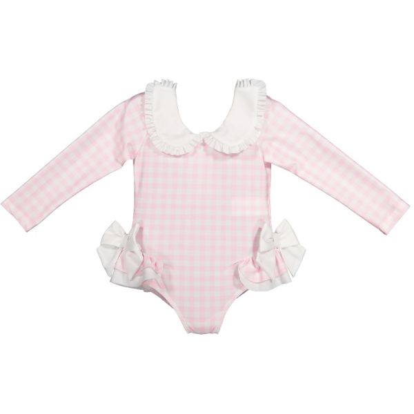  Gingham Pink Rashguard