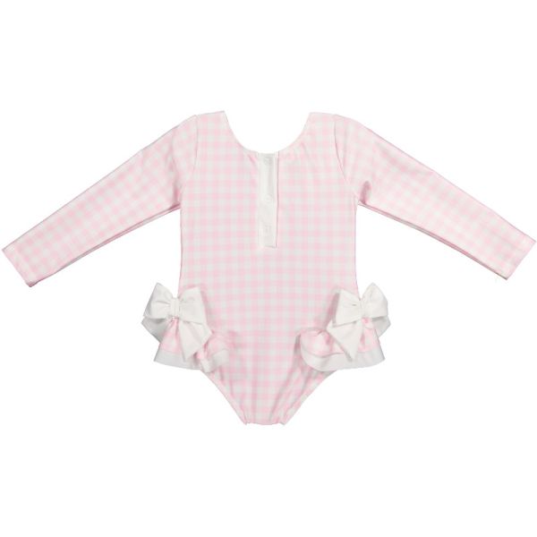  Gingham Pink Rashguard