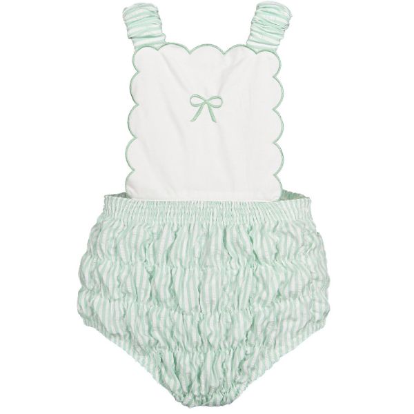 Mint Bows Cotton Frilled Swimsuit