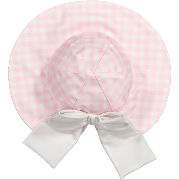  Gingham Pink Lycra Sunny Hat